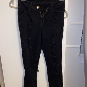Ripped black jeans